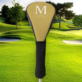 Monogram en kalligrafie met bewerkbare kleur golfheadcover