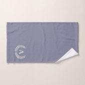 Monogram en Laurel op Roman Silver Grey Bad Handdoek (Handdoek)