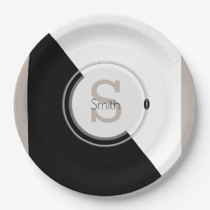 Monogram en naam Afzetbaar grafisch Bord blokkeren