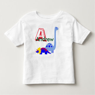 Monogram en naam dinosaurus shirt