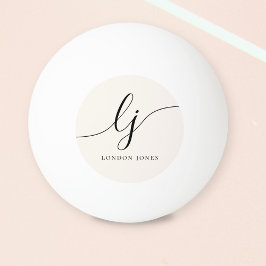 Monogram en Naam Eenvoudig Elegant Gepersonaliseer Pingpongballen
