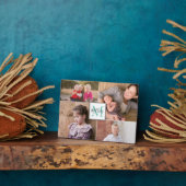 Monogram en naam foto collage fotoplaat (Zijkant)