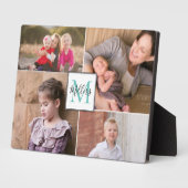 Monogram en naam foto collage fotoplaat (Zijkant)