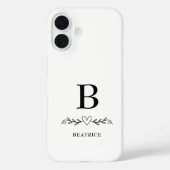 Monogram en naam hart Case-Mate iPhone case (Achterkant)