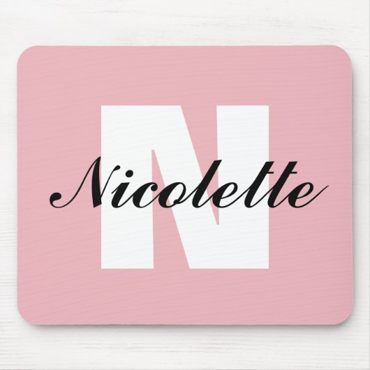 Monogram en naam muismat (Voorkant)