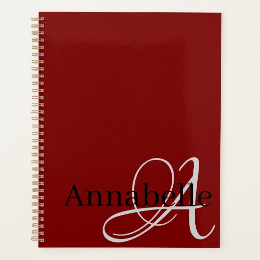 Monogram en naam planner (Voorkant)
