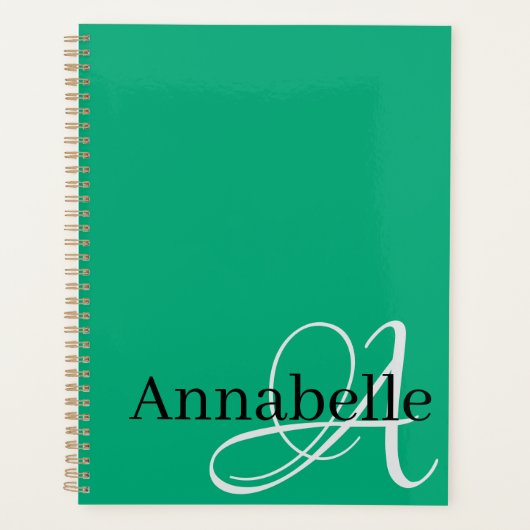 Monogram en naam planner (Voorkant)