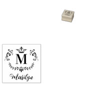 monogram en naam 	rubberstempel (Gestempeld)