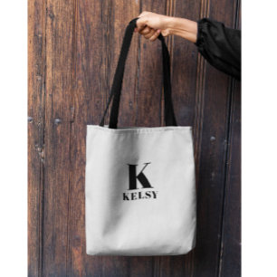 Monogram en naam tasje draagtas