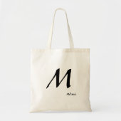 Monogram en naam tote bag (Voorkant)