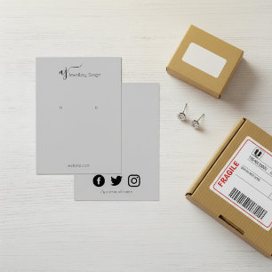 Monogram- en sociale-mediaschermkaart visitekaartje