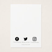 Monogram- en sociale-mediaschermkaart visitekaartje (Achterkant)