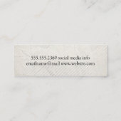 Monogram en strepen voor hedendaagse textuur mini visitekaartje (Achterkant)