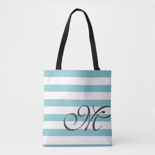 Monogram en Stripes Canvas tas (Voorkant)