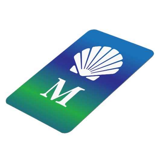 Monogram en zee shell cruise cabine deurmarkering magneet (Linkerzijde)