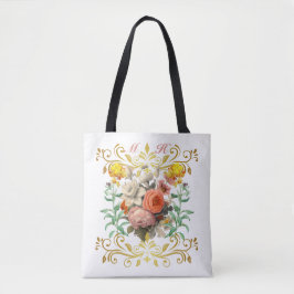 Monogram Engels Tuin  Bloemen Draagtas