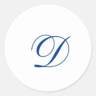 Monogram Engelstalig vivace Style Envelope Seal Ronde Sticker