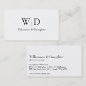 Monogram enkelvoudig visitekaartje (Voorkant / Achterkant)