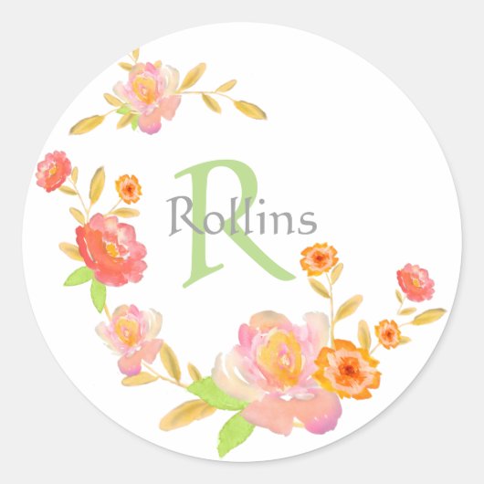 Monogram Envelop afdichtingen en Stickers (Voorkant)