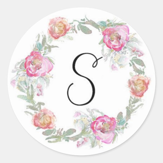 Monogram envelop Sticker (Voorkant)