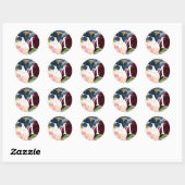Monogram Envelope zeehonden Ronde Sticker (Vel)