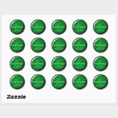 Monogram Envelopzegel :: Smaragd Ronde Sticker (Vel)