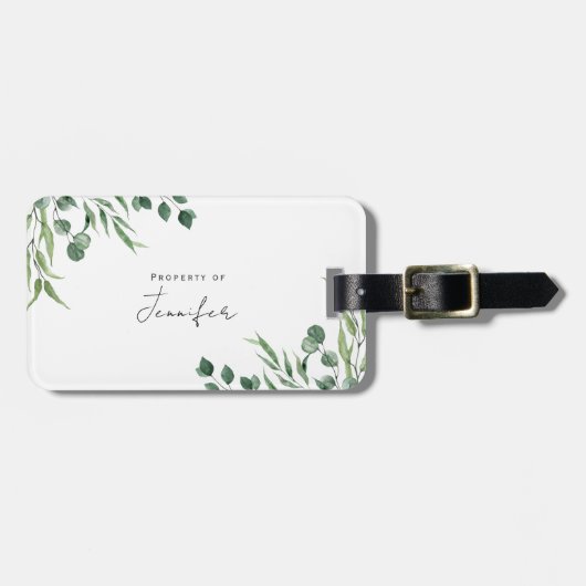 Monogram Eucalyptus Botanicals Bagagelabel (Voorkant horizontaal)
