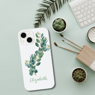 Monogram Eucalyptus Botanische Groenelementen Case-Mate iPhone 14 Hoesje