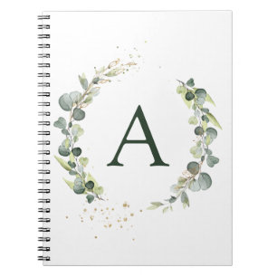 Monogram Eucalyptus Green White Botanisch Notitieboek