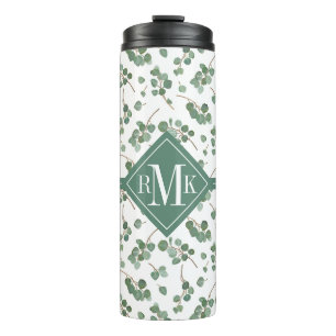 Monogram   Eucalyptus Silver Dollar Tree Foliage Thermosbeker