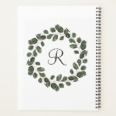 Monogram Eucalyptusbladeren Elegant Modern Planner (Achterkant)