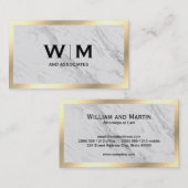 Monogram Executive Gold Lijst Marmer Visitekaartje (Voorkant / Achterkant)
