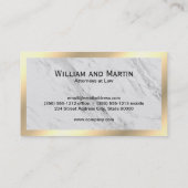 Monogram Executive Gold Lijst Marmer Visitekaartje (Achterkant)