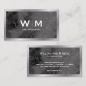 Monogram | Executive met marmeren textuur Visitekaartje (Voorkant / Achterkant)