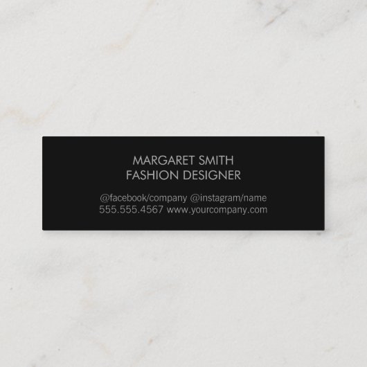 Monogram / Expressief Mini Visitekaartje (Achterkant)