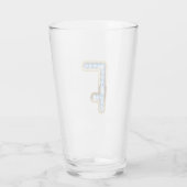 Monogram F - 16 oz glas (Achterkant)