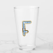 Monogram F - 16 oz glas (Voorkant)
