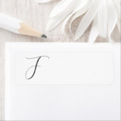 Monogram F-adreslabel personaliseren Etiket (Insitu)