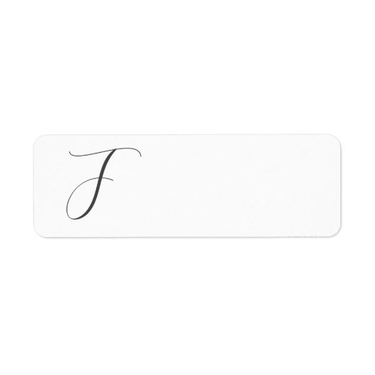 Monogram F-adreslabel personaliseren Etiket (Voorkant)
