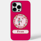  Monogram F Floral Case-Mate iPhone Case (Achterkant)