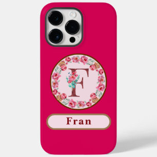 Monogram F Floral Case-Mate iPhone 14 Pro Max Hoesje