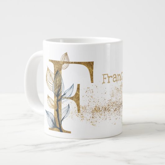 Monogram "F" Jumbo Mok Soepijs (Voorkant links)