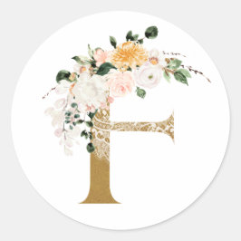 MONOGRAM F RONDE STICKER
