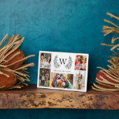 Monogram Familie Foto Collage Fotoplaat (Zijkant)