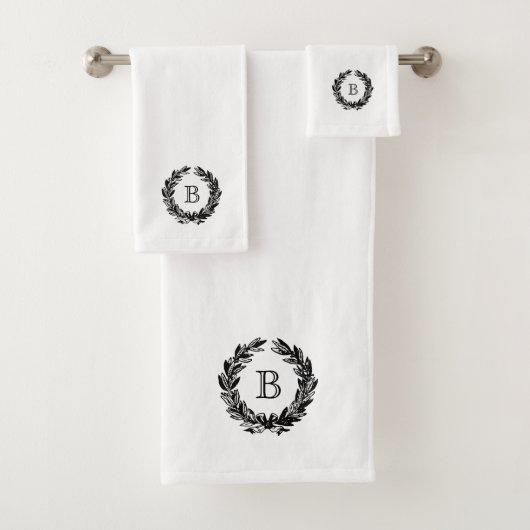 Monogram familiekam embleem  bad handdoek (Insitu)
