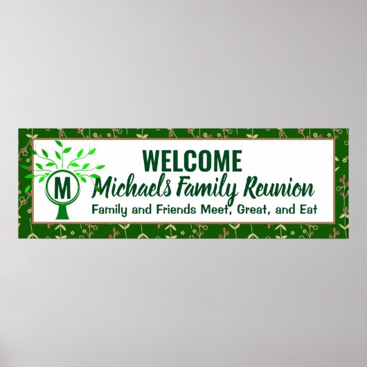 Monogram Family Reunion Banner Poster (Voorkant)