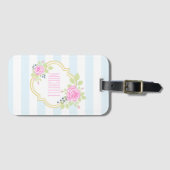 Monogram Fancy Bagagelabel met Visitekaartje Slot (Voorkant (horizontaal))