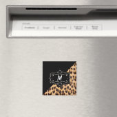 Monogram Fancy Luipaardprint Magneet (Insitu (Vaatwasser))