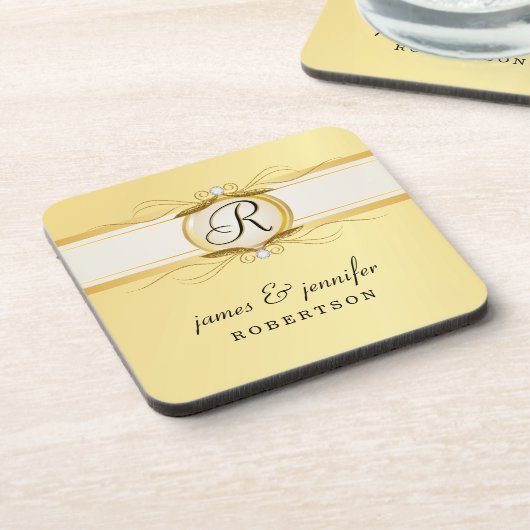 Monogram Fancy  Onderzetter Set (Linkerzijde)