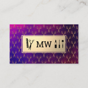 Monogram Fancy Scharen Visagist Haarstylist Afsprakenkaartje
